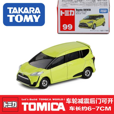 โมเดลรถยนต์ Takara Tomy TOMICA No.99 Toyota Sienta Hybrid 1/60 Diecast Car