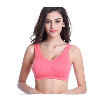 Wolfox Sport Bra Vest สปอร์ตบราออกกำลังกาย (รุ่นหลังเว้า) Pink