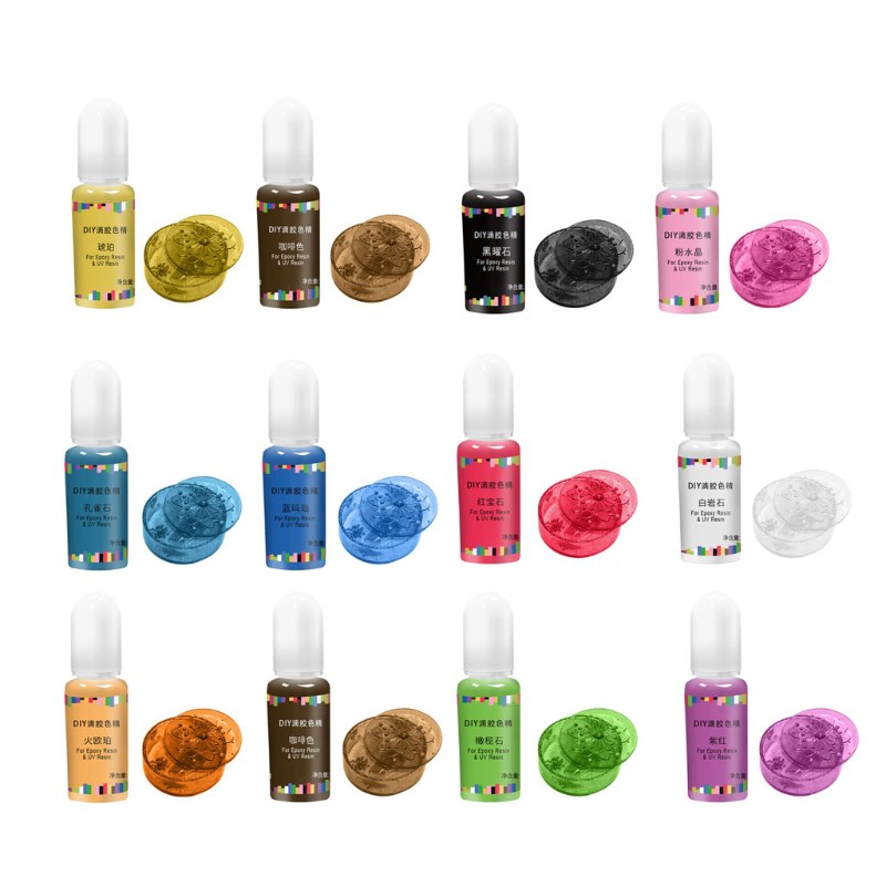 J 20 Colors Resin Dye Liquid Epoxy Resin Pigment Kit Resin Colorant DIY ...