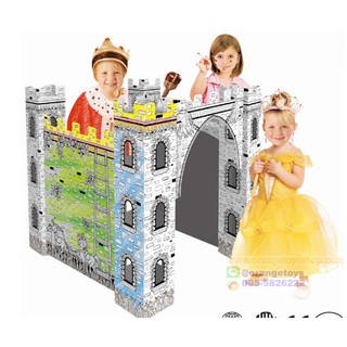 ปราสาทระบายสี diy doodle little castle