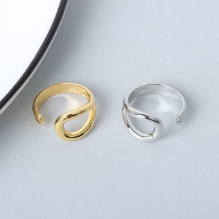 แหวนแฟชั่น  Hollow Smooth Fashion Rings Simple INS Fashion Jewelry