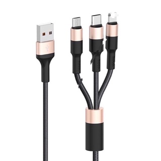 Hoco X26 ของแท้ 100% สายชาร์จ 3in1 Xpress Charging Cable 2A มี 3 หัว iP / Micro/ TypeC