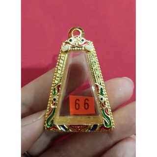 กรอบพระทองไมครอน ลงยา ใส่พระทรงผงสุพรรณ ขนาด 2.5x3.5 cm