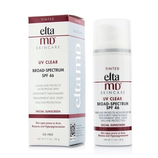 ELTAMD UV Clear Facial Sunscreen SPF 46 - For Skin Types Prone To Acne, Rosacea &amp; Hyperpigmentation - Tinted - 48g/1.7oz