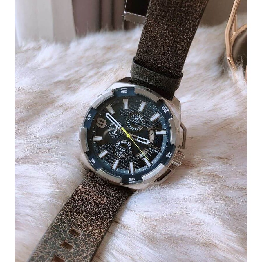 พร้อมส่ง นาฬิกาข้อมือผู้ชาย DIESEL Heavyweight Blue Dial Men's Chronograph Watch