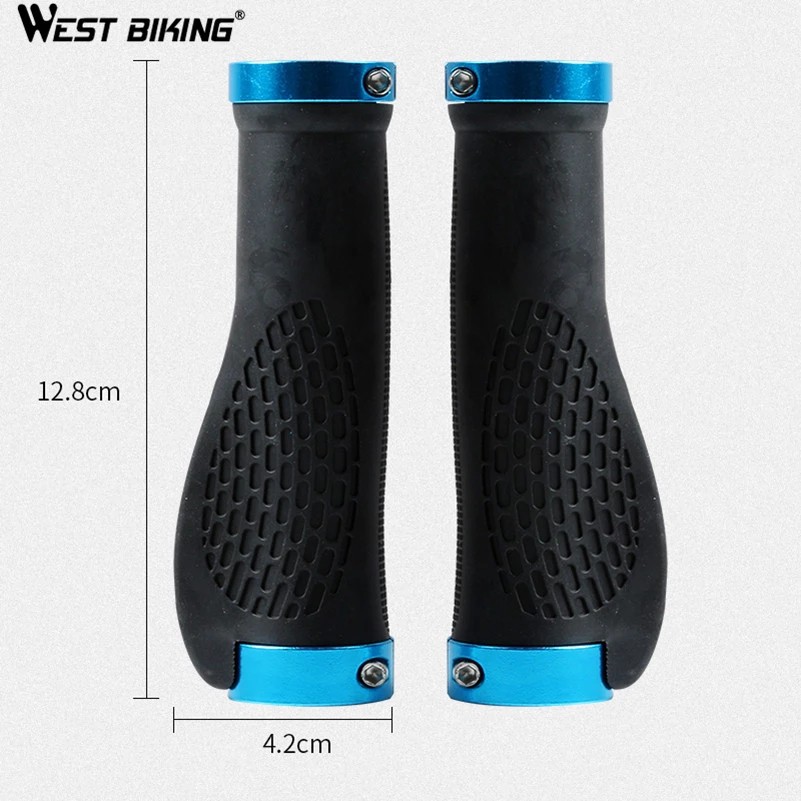 WEST BIKING ปลอกแฮนด์มือจับยาง อะลูมิเนียม กันลื่น สําหรับรถจักรยานเสือภูเขา — صورة 3