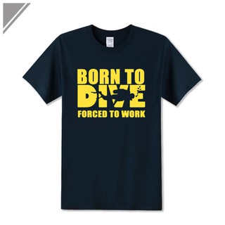 Born To Dive Forced To Work Humor Funny Tracksuit For Tops Navy Blue 01 100% Cotton MenS T-Shirt