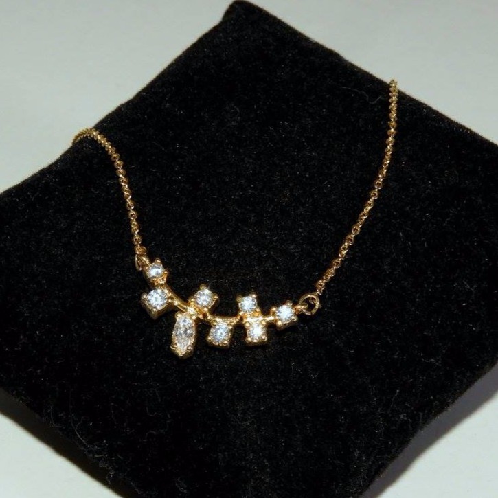 สร้อยคอโซ่สั้นทองเพชรเกาหลี (NCS150-004)