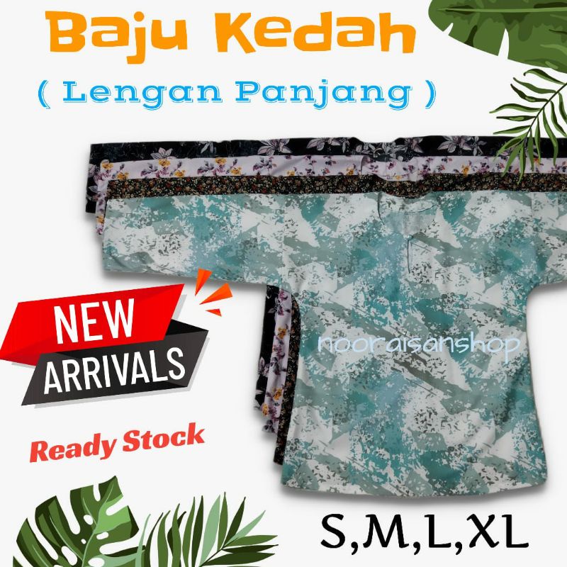 (KATOO) เสื้อ Kedah/เสื้อ Kedah แขนยาว/เสื้อ Opah Kedah/เสื้อเชิ้ต Classic Kedah (S,M,L,XL)