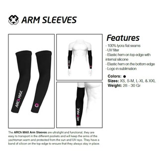 ARChMax ปลอกแขนกันแดด กันยูวี Arm Sleeves-  Black