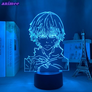 โคมไฟกลางคืน Led อะคริลิค ลายอนิเมะ Tokyo Ghoul Ken Kaneki 3d สําหรับตกแต่งห้องนอน ของขวัญวันเกิด