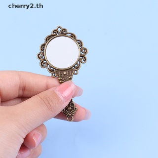 [cherry2] กระจกแต่งหน้า สเกล 1:12 สไตล์วินเทจ สําหรับตกแต่งบ้านตุ๊กตา DIY 2 ชิ้น