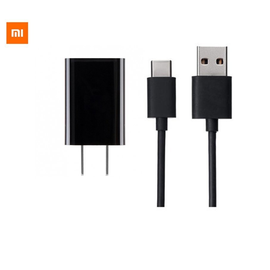 Xiaomi Type C Value Set 3 สายชาร์จ USB Type C ความยาว 1.2m. (Black), หัวชาร์จ USB fast charger 5V2A 