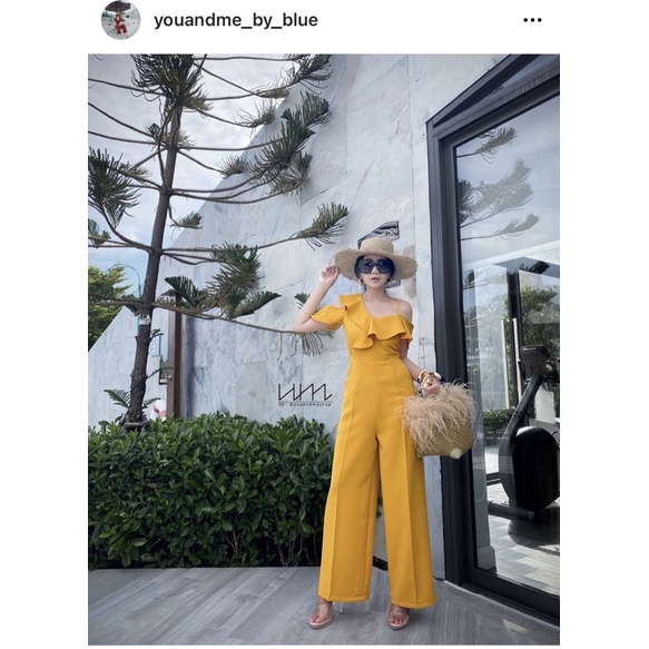 Jumpsuit ขายาว U and me by blue Size S มือสอง