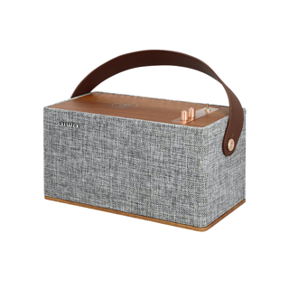 [ผ่อน 0%] AIWA Wellington Bluetooth Speaker ลำโพงบลูทูธพกพา รองรับ Wireless Charging วัสดุไม้แท้ Soft Sound++