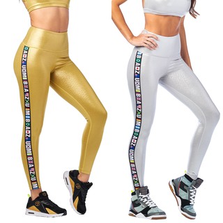 Zumba Metallic High Waisted Ankle Leggings (กางเกงเลกกิ้งออกกำลังกายซุมบ้า)