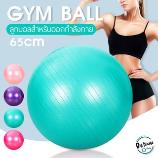 ลูกบอลโยคะ ฟิตเนต บอลออกกำลังกาย 65 ซม. Yoga Ball แบบทึบและแบบเงา