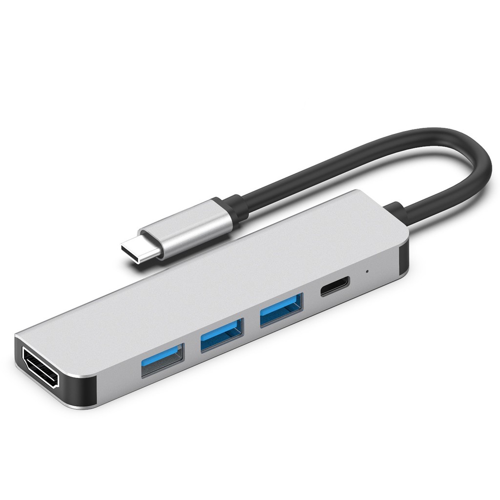 ลดราคา USB C to HDMI Adapter 4K 5in 1 Type-C to HDMI / USB 3.0 Port + USB C Female Port Converter #ค้นหาเพิ่มเติม VGA พ้อยท์เตอร์ adapter OKER UNITEK