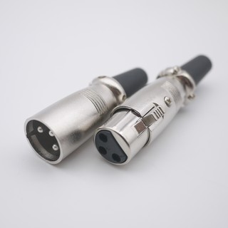 xlr 3 pin female male mic แจ็คปลั๊กเชื่อมต่อสายเคเบิ้ลเสียงไมโครโฟน