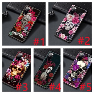 เคสโทรศัพท์มือถือ ผ้ากํามะหยี่ สําหรับ LG V20 V30 V35 V40 V50 V50S V60 G6 G8 Velvet G9 ThinQ 230901 เคสโทรศัพท์มือถือแบบนิ่ม ลายกะโหลก ดอกไม้ สีดํา