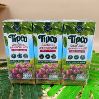 [6 กล่อง]ทิปโก้ น้ำแครนเบอร์รี่ 100% 200 มล. X 6 กล่อง[6 boxes] Tipco 100% Cranberry Juice 200 ml. X 6 boxes