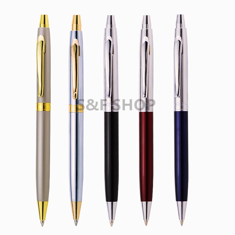 พร้อมส่ง ปากกาลูกลื่นแบบกด รุ่นN05 หมึกน้ำเงิน ขนาด0.7mm ด้ามโลหะ มี 5สี ให้เลือก（ราคาต่อด้าม）#ปากกา #ของขวัญ #ลูกลื่น