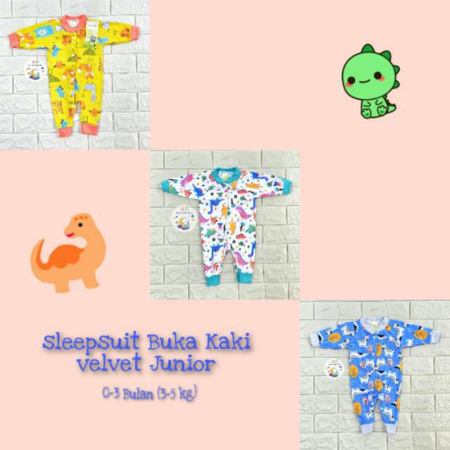 Sleepsuit Open Legs Velvet Junior Machu Pichu