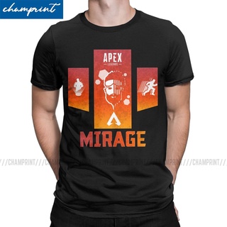 เสื้อผ้าผชเสื้อยืดแขนสั้น ผ้าฝ้าย 100% พิมพ์ลาย Apex Legends Mirage s Pathfinder Bangalore 80s Game สไตล์วินเทจ สําหรับผ