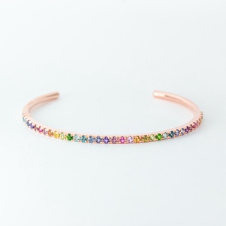Rainbow Gemstone Bangle 2.0mm