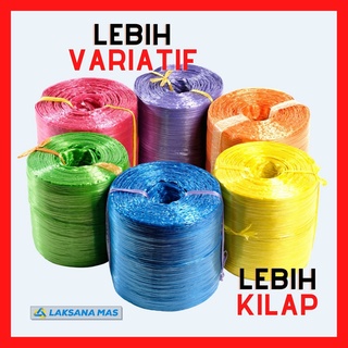 Tali Rafia Plastik Laksanamas Rol Besar/Jumbo ±5KG | Grade Super Glossy, Halus | 6 Warna Premium