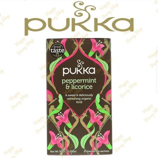 ชา PUKKA Organic Herbal Tea 🍃⭐Peppermint &amp; Licorice⭐🍵 ชาสมุนไพรออแกนิค ชาอังกฤษเพื่อสุขภาพ 1 กล่องมี 20 ซอง