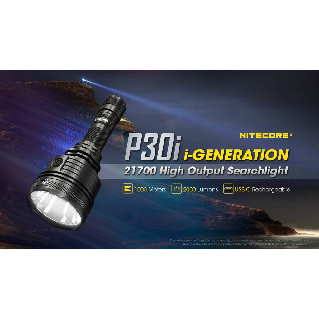 ไฟฉาย Nitecore P30i - Generation 2000lm ระยะสูงสุด 1 กิโลเมตร : สินค้ารับประกัน 3 ปี