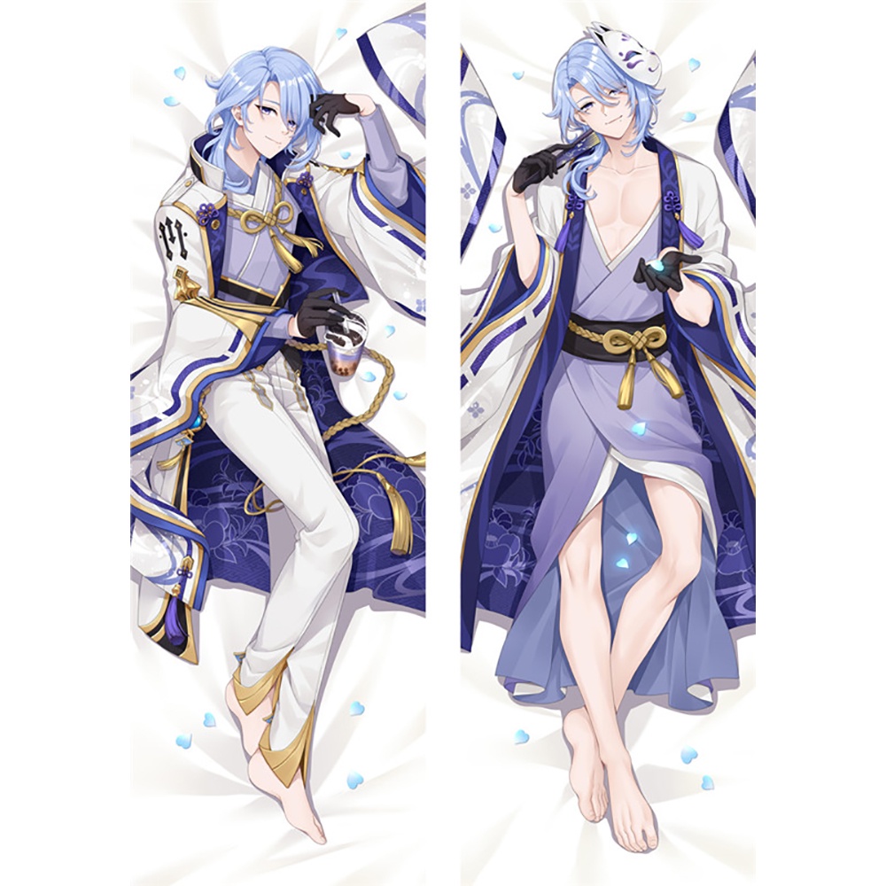 180 ซม.Genshin Impact Kamisato Ayato Dakimakura หมอนคอสเพลย์ญี่ปุ่น Otaku หมอนเบาะรองนั่งของขวัญ