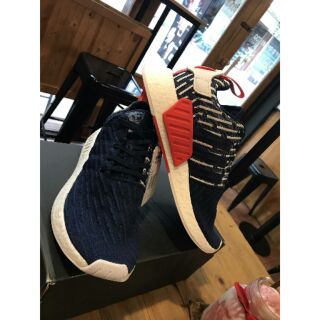 Adidas Nmd R2 PK Navy white BB2952 Mens Running Shoes แท้ 100%