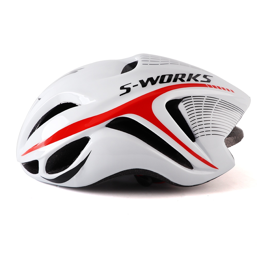 หมวกกันน็อค Aero Triathlon สำหรับจักรยาน MTB และเสือหมอบ สีแดงบูลล์ ออกแบบเพื่อความปลอดภัยในกีฬาทีมและการแข่งขัน