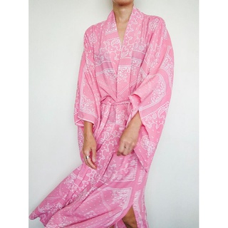 GIMGIM kimono robe maxi dress summer beachwear korean style free size