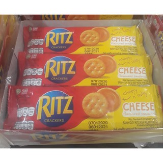 RITZ ริทซ์ แครกเกอร์ชีส ขนาด 27กรัม ยกกล่อง 12ชิ้น CRACKER CHEESE