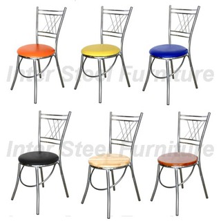 Inter Steel CH111CR เก้าอี้เหล็ก เก้าอี้นั่งทานข้าว เก้าอี้กินข้าว รุ่น CH111 โครงชุบ Diner chair steel chair