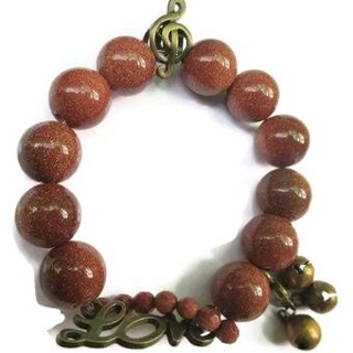 Made by mhome สร้อยข้อมือหิน รุ่น BR3 - สีน้ำตาล