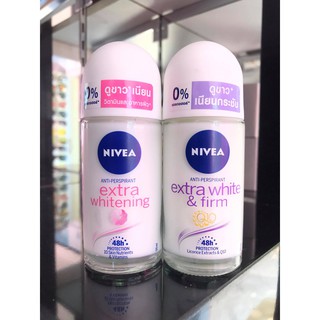 NIVEA (Extra Whitening / Extra white&amp;firm) โรลออนระงับกลิ่นกาย 50ml.