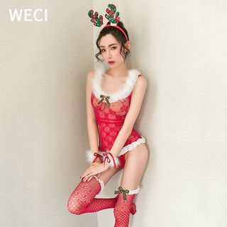 【พร้อมส่ง】WECI ชุดคอสเพลย์ กวางเอลก์ คริสต์มาส สีแดง ปีใหม่ 2022