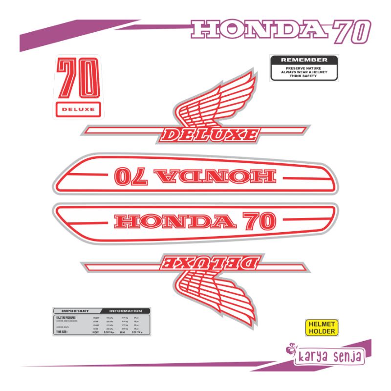 สติ๊กเกอร์ HONDA C70 73 WE