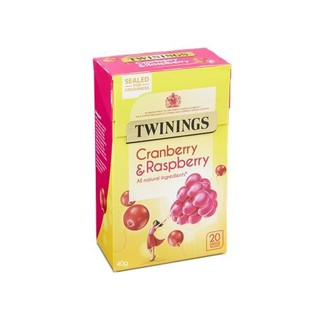 ﻿Twinings Cranberry and Respberry Tea ทไวนิงส์ แคนเบอร์รี่และราสเบอร์รี่ ชาอังกฤษ (UK Imported) 2กรัม x 20ซอง