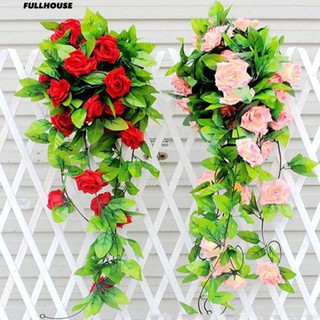 ‼♥ ดอกไม้ประดิษฐ์ดอกกุหลาบเถาไอวี่แขวน Garland ตกแต่งบ้านแต่งงาน