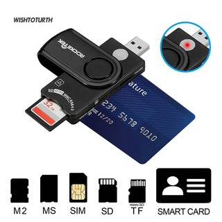 WT Universal Multi MS M 2 SIM SD TF USB 2.0 Smart Card Reader อะแดปเตอร์