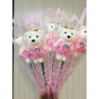 ตุ๊กตาหมีปัจฉิม ช่อตุ๊กตาหมีวาเลนไทน์  (สีชมพู) ช่อตุ๊กตาหมี พร้อมส่ง❤️ช่อตุ๊กตาช่อตุ๊กตาหมีบัณฑิต ของขวัญปัจฉิม