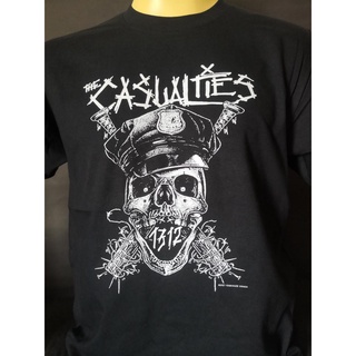 เสื้อวงนำเข้า The Casualties 1312 ACAB Total Chaos Street Punk Rock Style Vintage Gildan T-Shirt