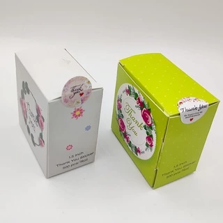 500ชิ้น/ม้วน สติกเกอร์ขอบคุณสําหรับเค้ก เบเกอรี่ ขนม ของขวัญ งานแต่งงาน