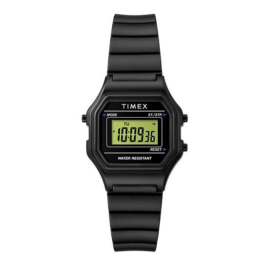 Timex TW2T48700 Classic Digital นาฬิกาข้อมือผู้หญิง ขนาดเล็ก หน้าปัด 27 มม.
