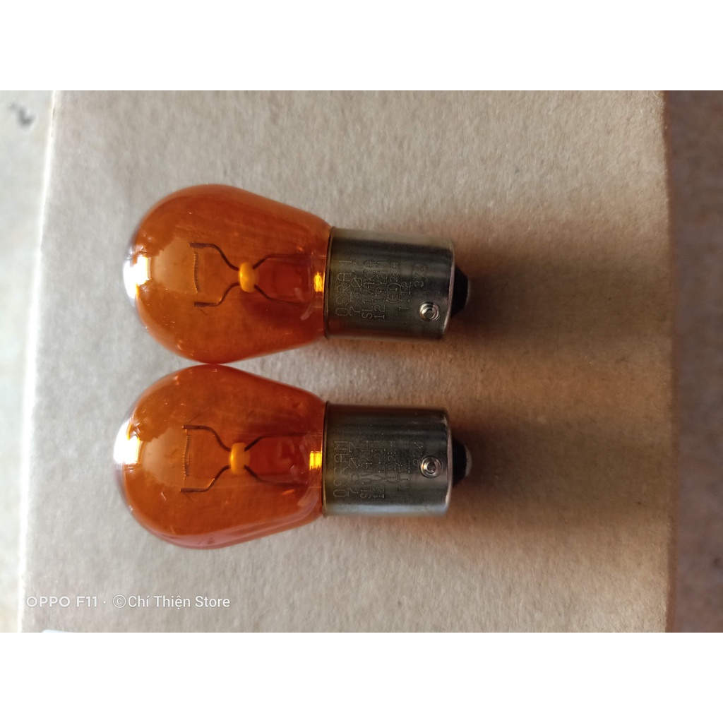 Combo 2 OSRAM Original PY21W 7507-02B 12V 21W หลอดไฟด้านหลัง (ขาเลื่อน) - นําเข้าของแท้